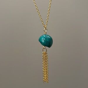 2 for $32 - Blue dangle chain necklace